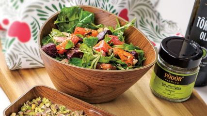 Kürbissalat mit steirischem Kürbiskernöl und Quittenfruchtessig